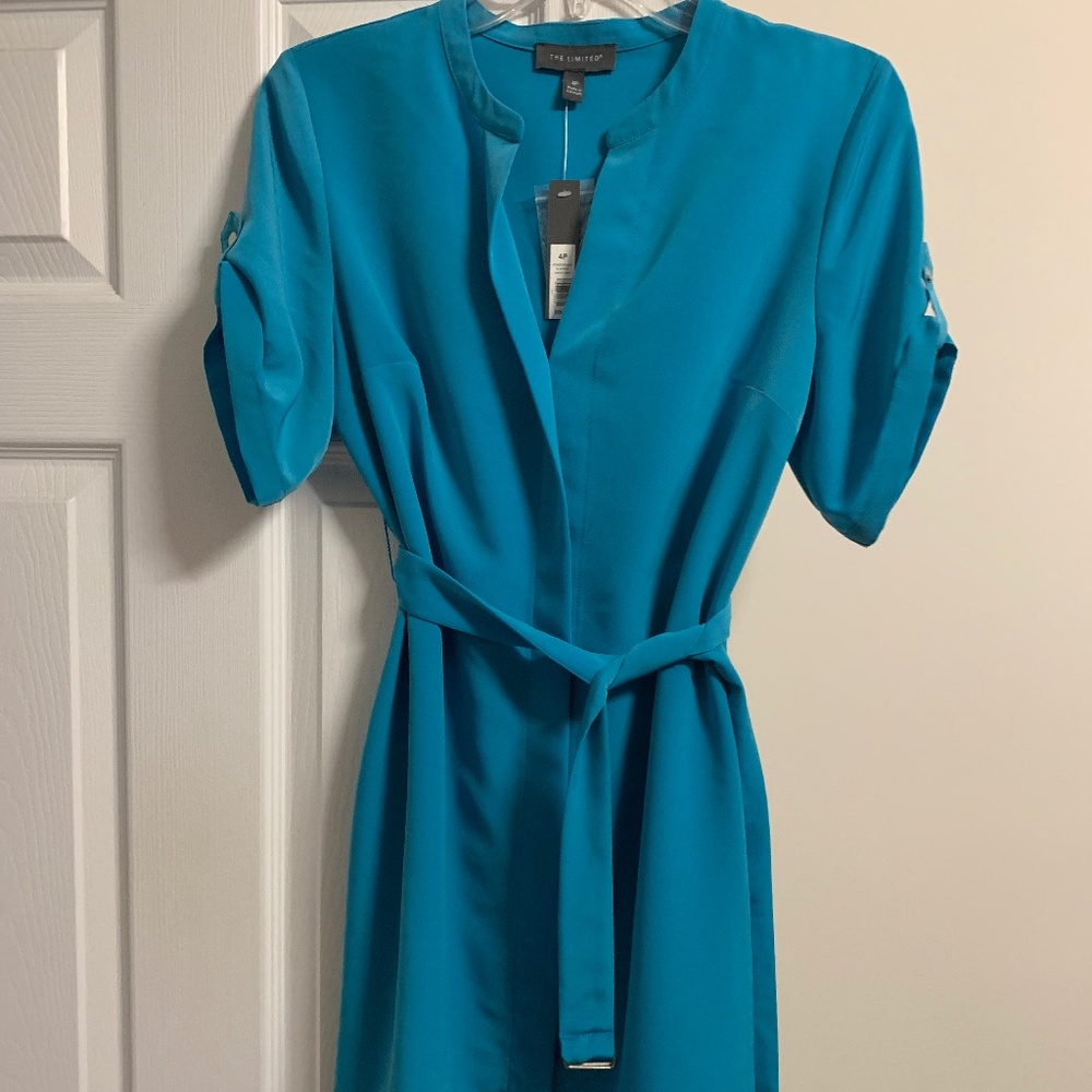 The limited teal shirt dress 4p NWT